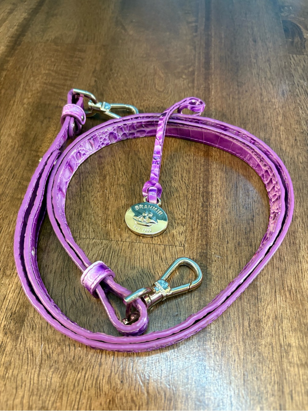 Brahmin Lilac Essence - Purple Croc Embossed- Crossbody Strap & Hang Tag